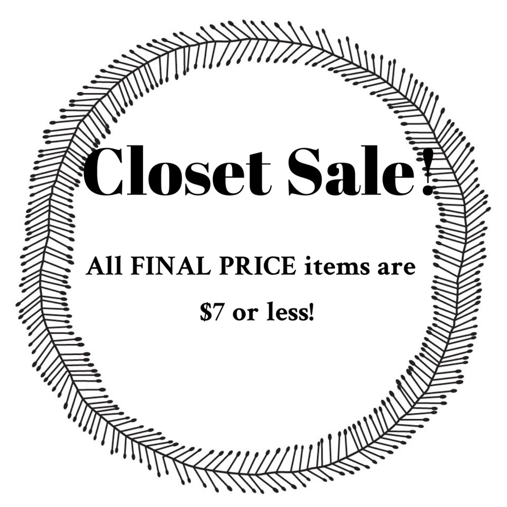 Closet Sale Announcement